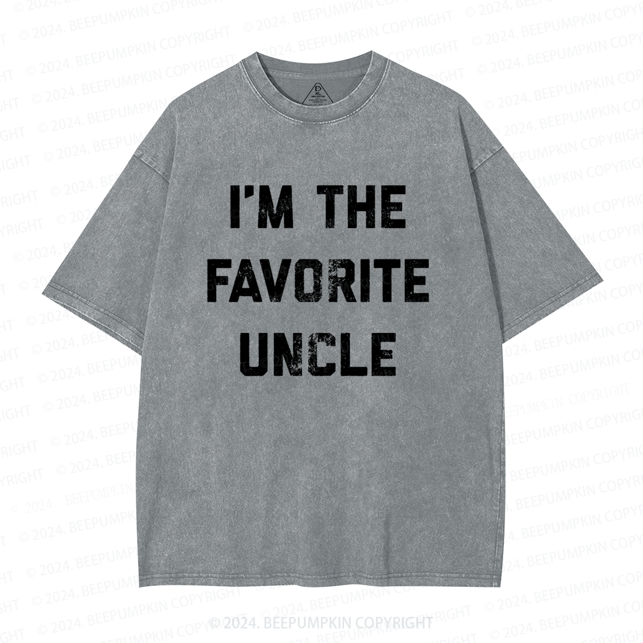 I'm The Favorite Uncle Washed T-Shirts 