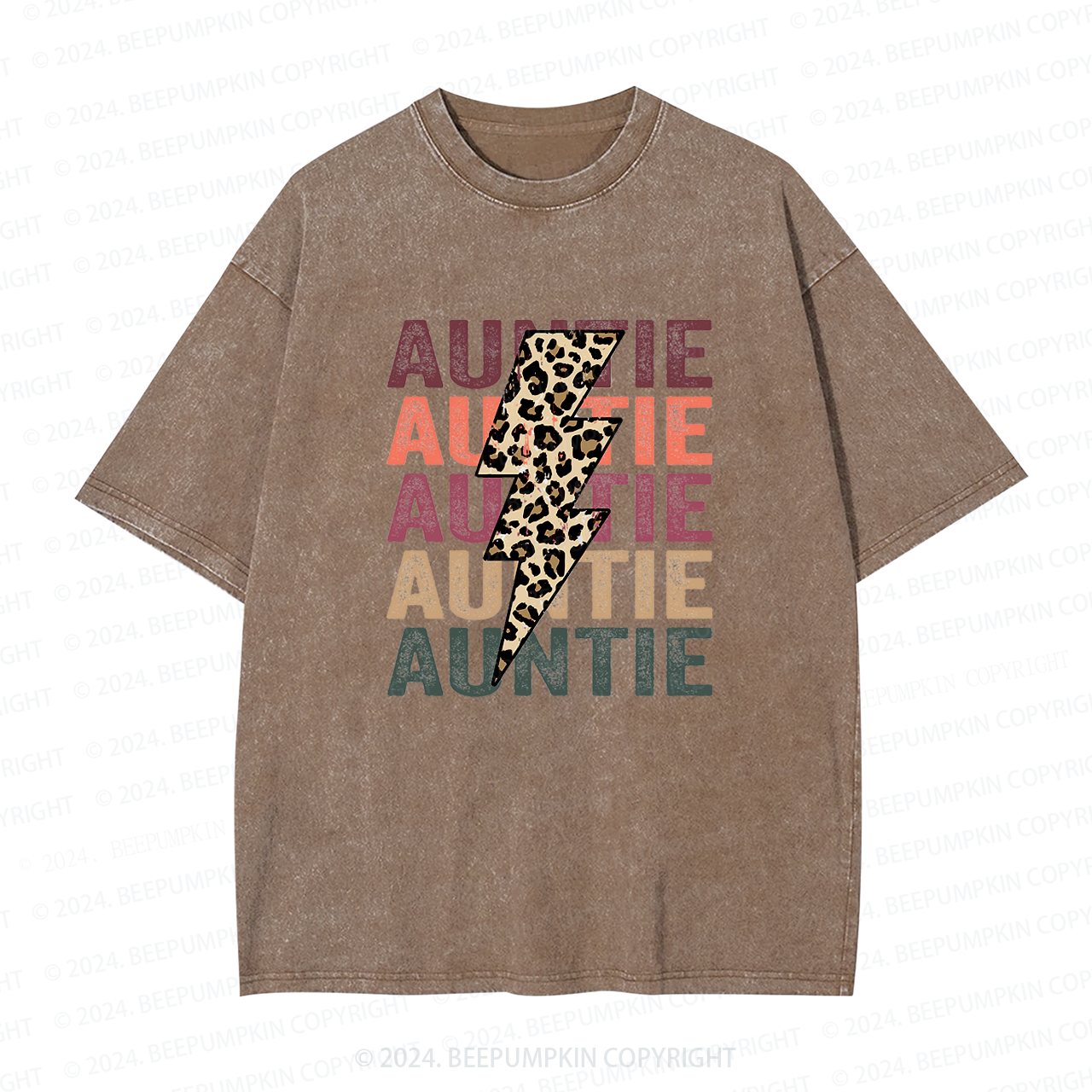 Auntie Leopard Aunt Washed Tees