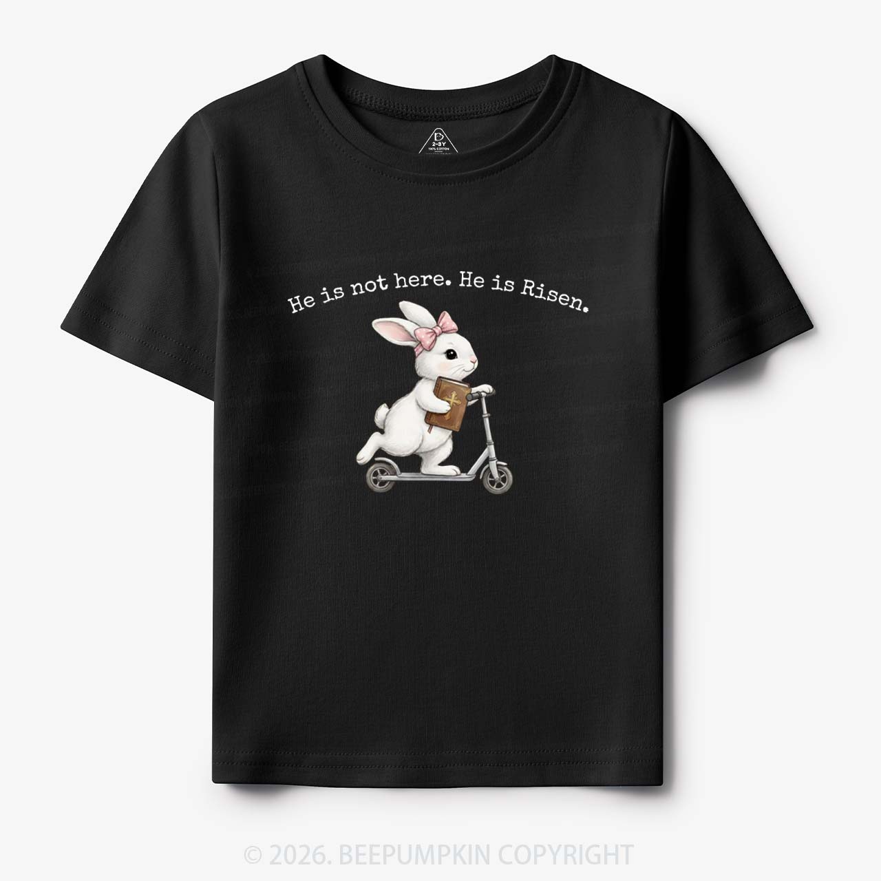 He Is Not Here He is Risen Rabbit Christian Easter Toddler&Kid's Tees