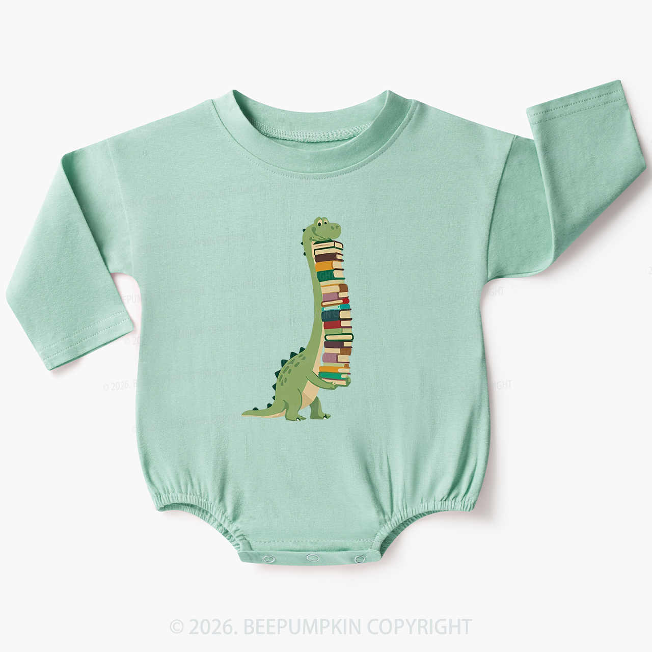 Cute Dinosaur Book Love Baby Bubble Romper