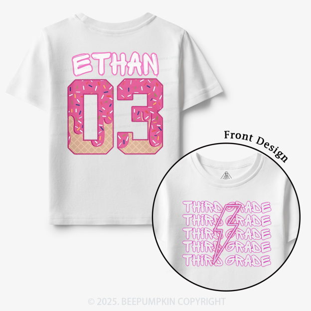 Personalized Lightning Grade Toddler&Kid's Tees Beepumpkin