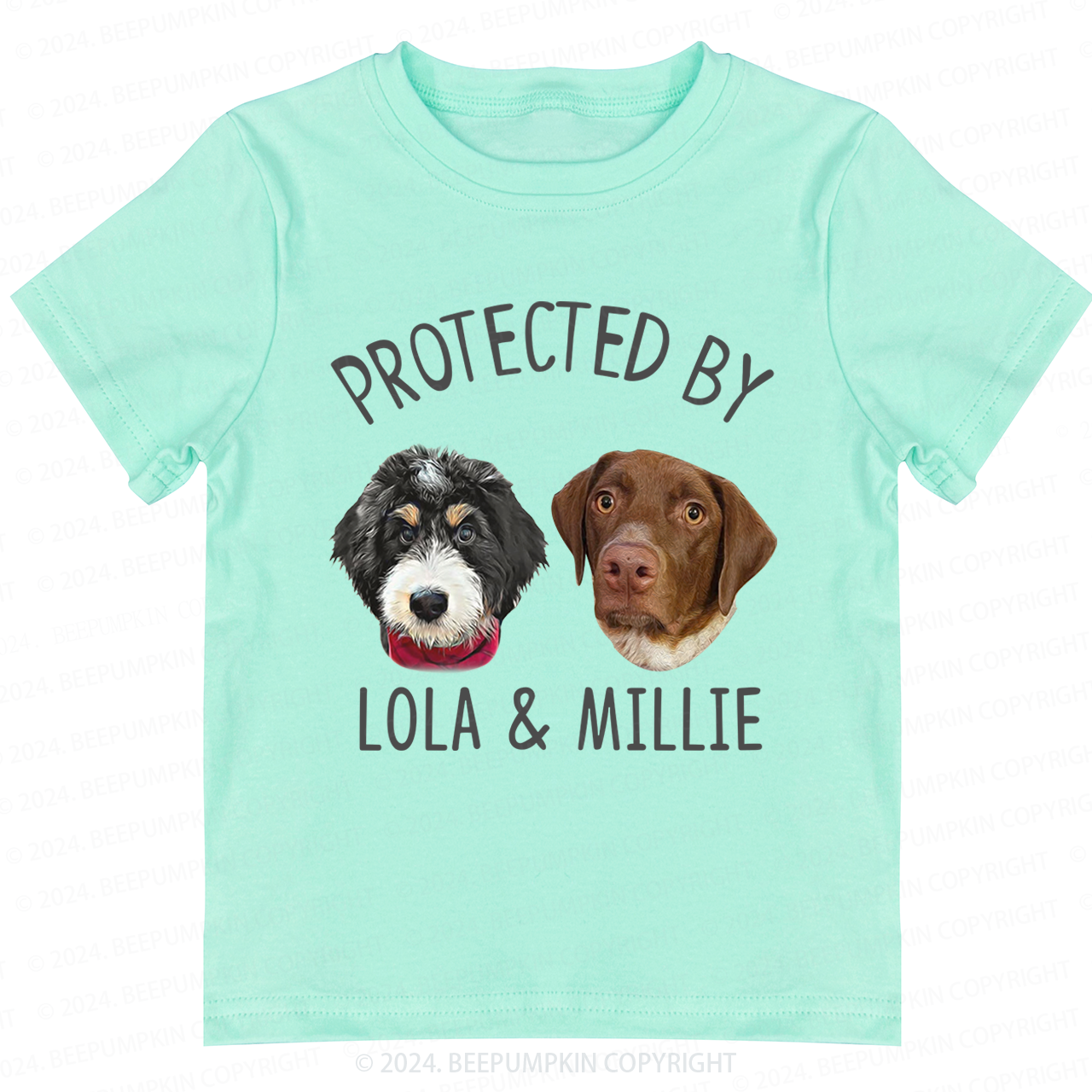 Personalized Digital Dogs And Cats Toddler&Kids Tees 