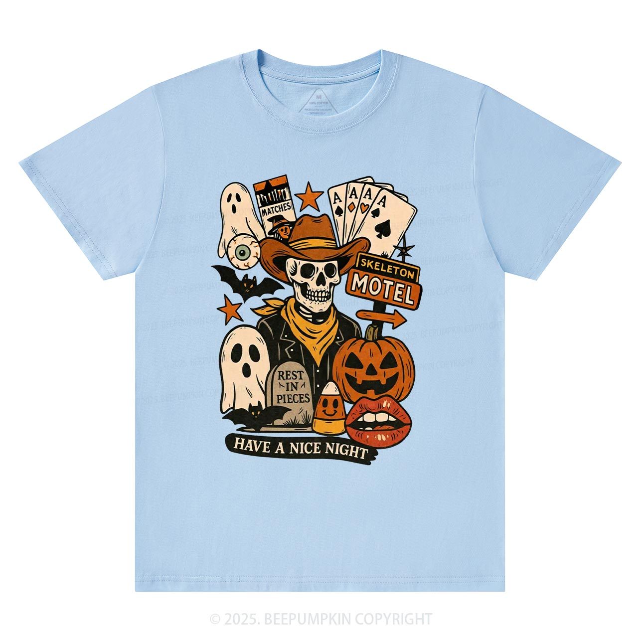 Spooky Western Skeleton T-Shirts Beepumpkin