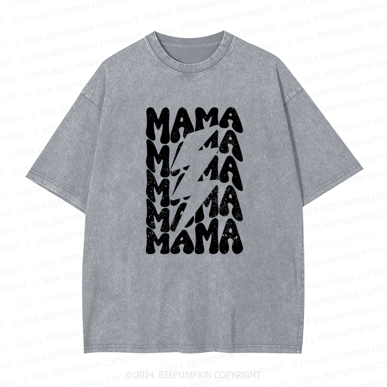 Mama Lightning Bolt Mama Washed Tees