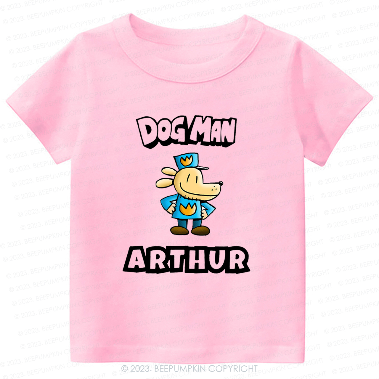 Personalised Dog Man Funny Book Day Kids Shirt