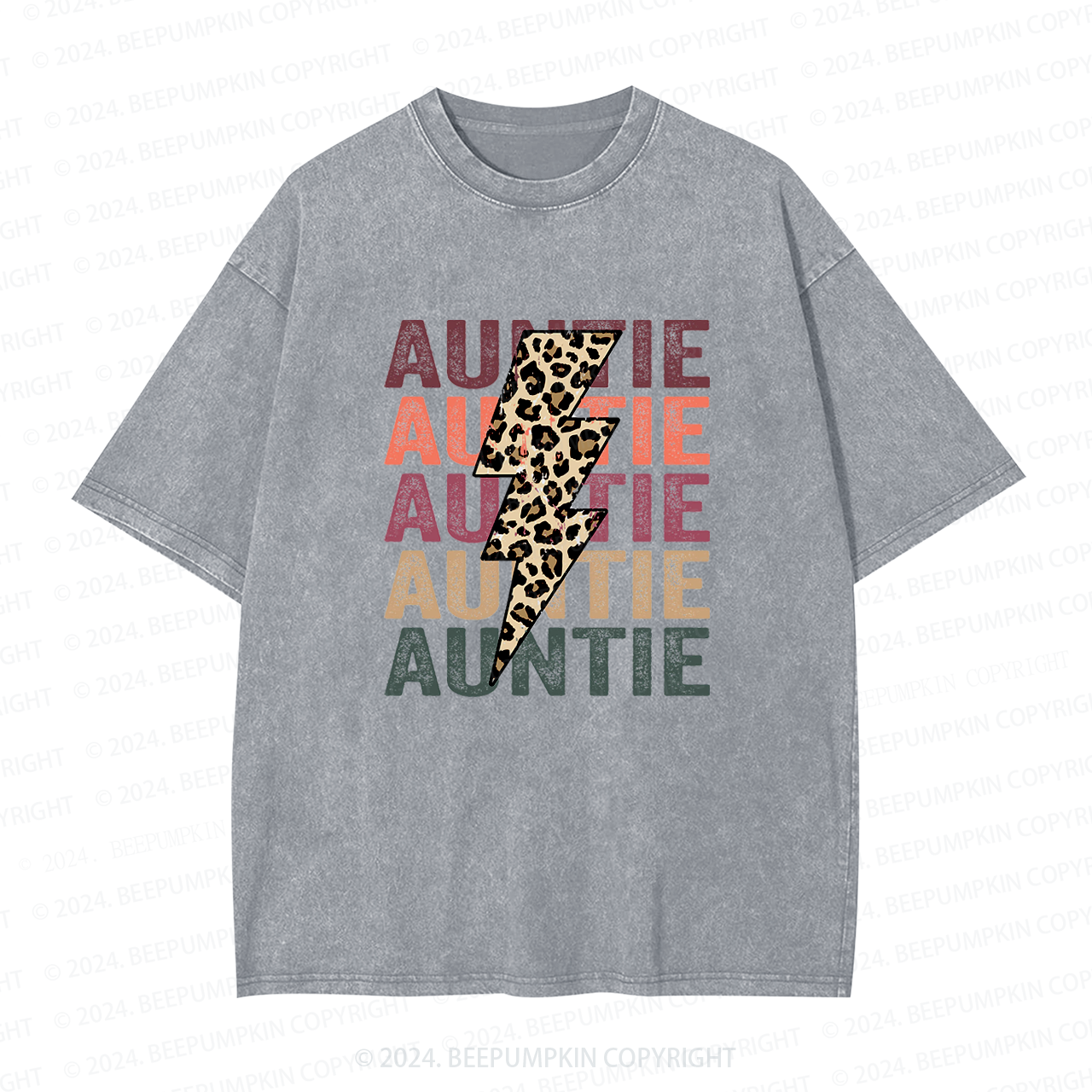 Auntie Leopard Aunt Washed Tees