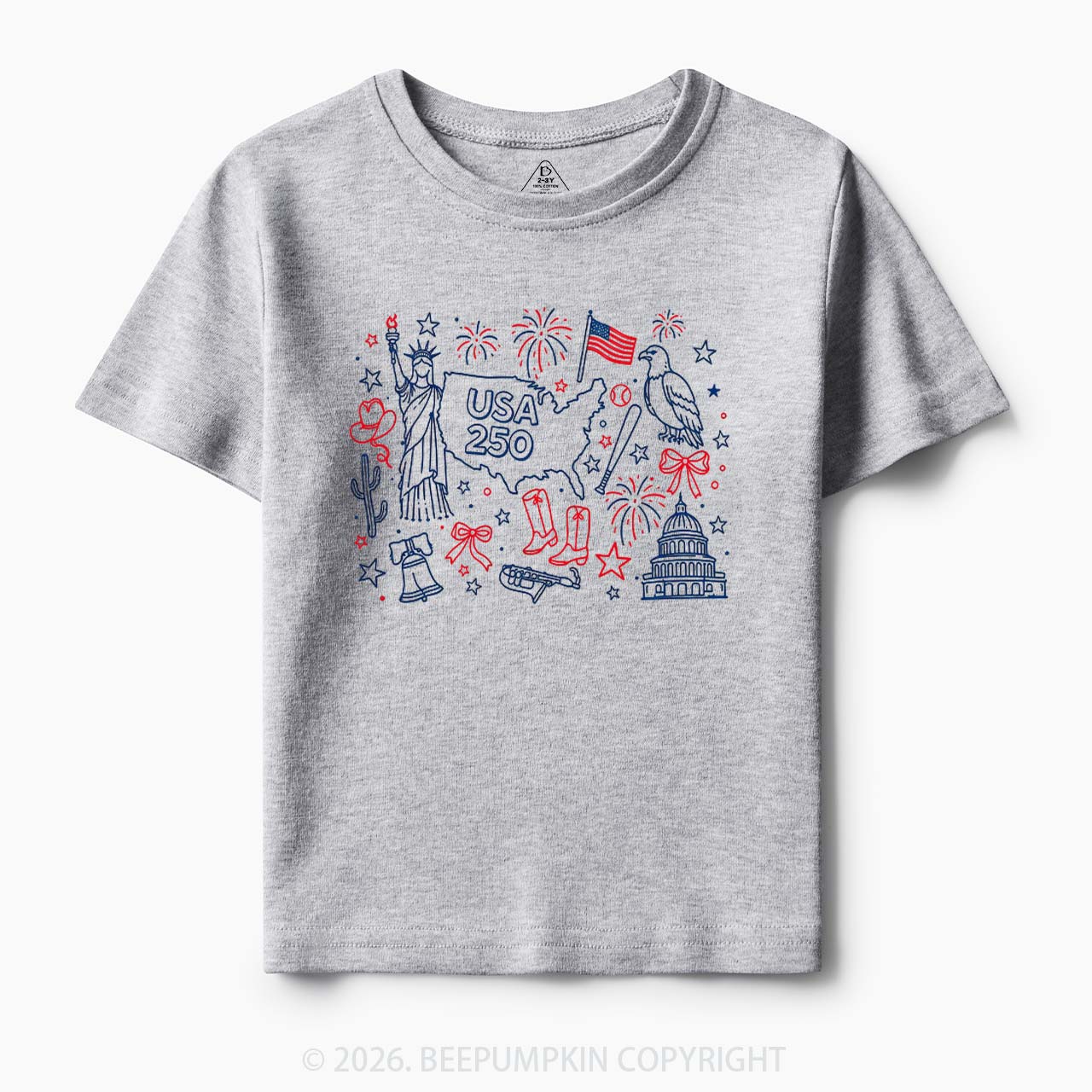 Retro Celebrate 250th Anniversary Toddler&Kid's Tees
