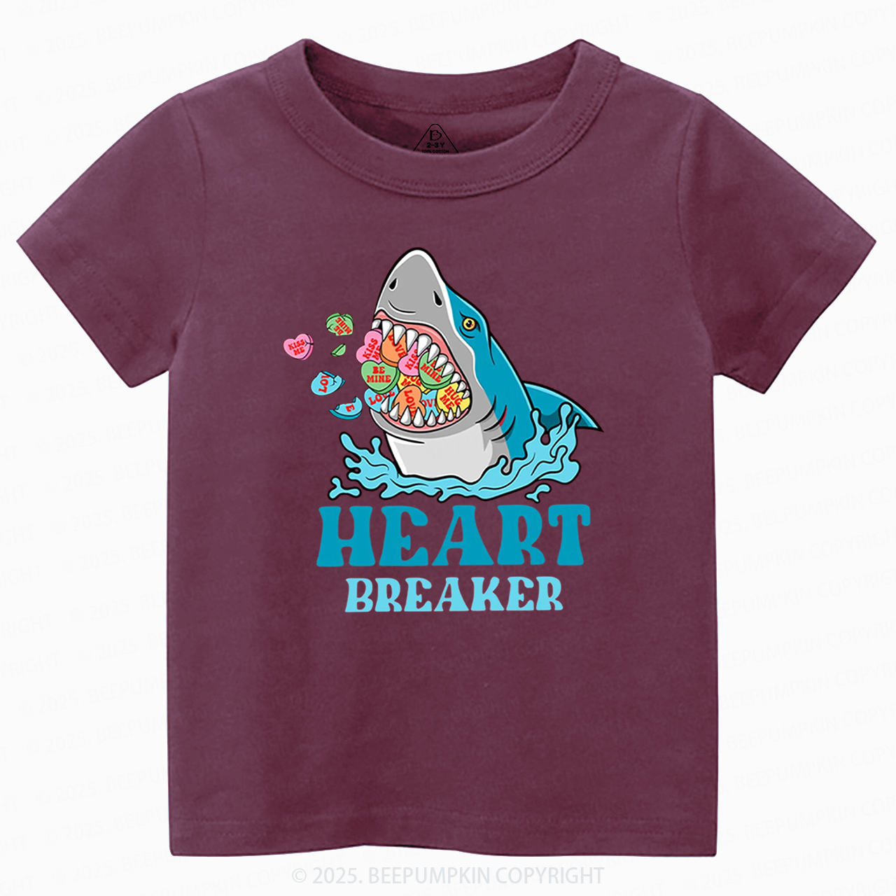 Heart Breaker Valentines Day Toddler&Kids Tees Beepumpkin