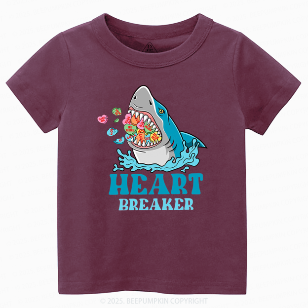 Heart Breaker Valentines Day Toddler&Kids Tees Beepumpkin
