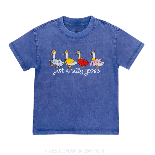 Just A Silly Goose Toddler&Kids Washed Tees 7