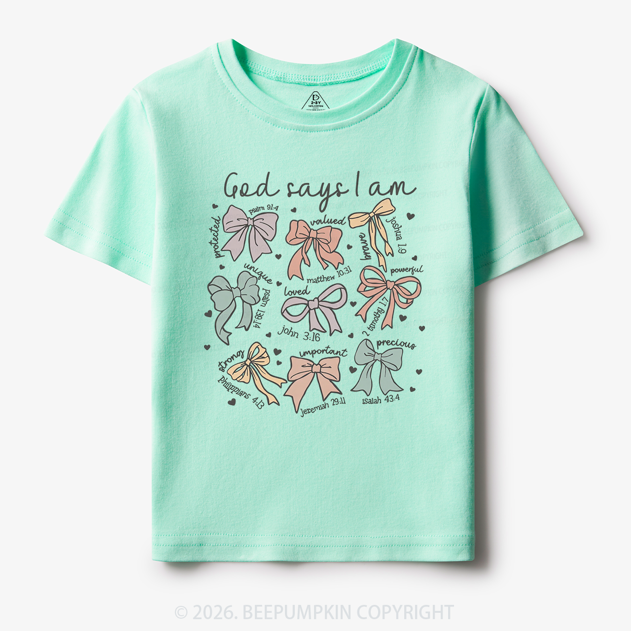 Jesus Gifts God Says I Am Girl Toddler&Kid's Tees