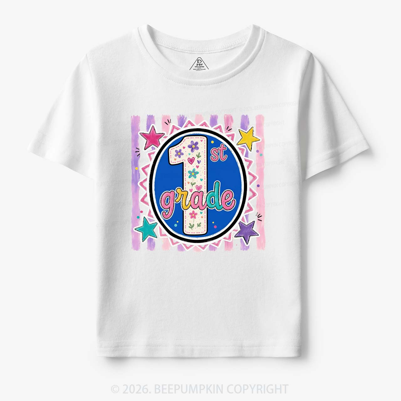 Colorful Grade Star Rainbow Back to School Toddler&Kid's Tees