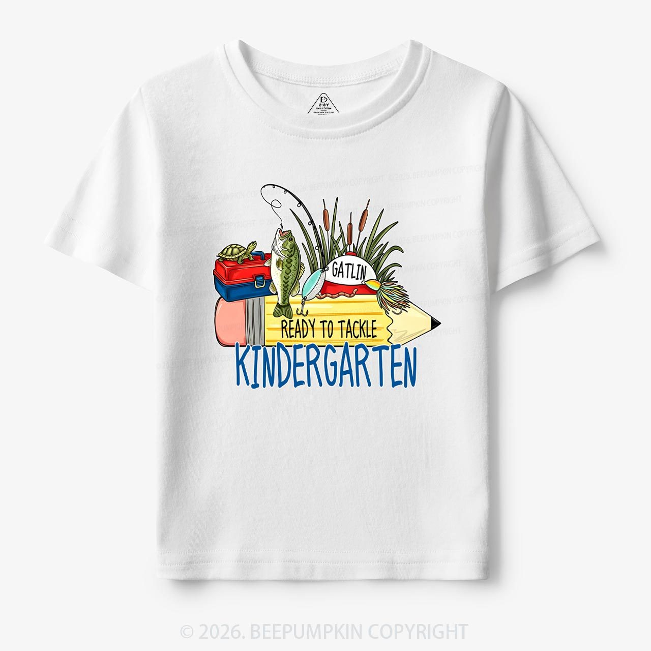 Personalized Fish Pencil Back To School Toddler&Kid's Tees