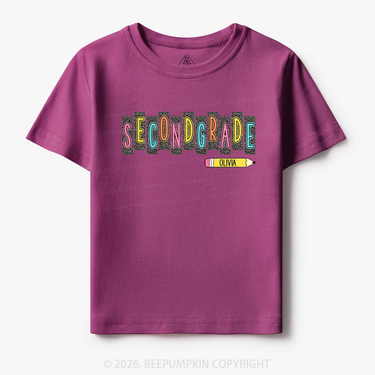 Personalized Name Preppy Daisy Floral Back to School Toddler&Kid's Tees