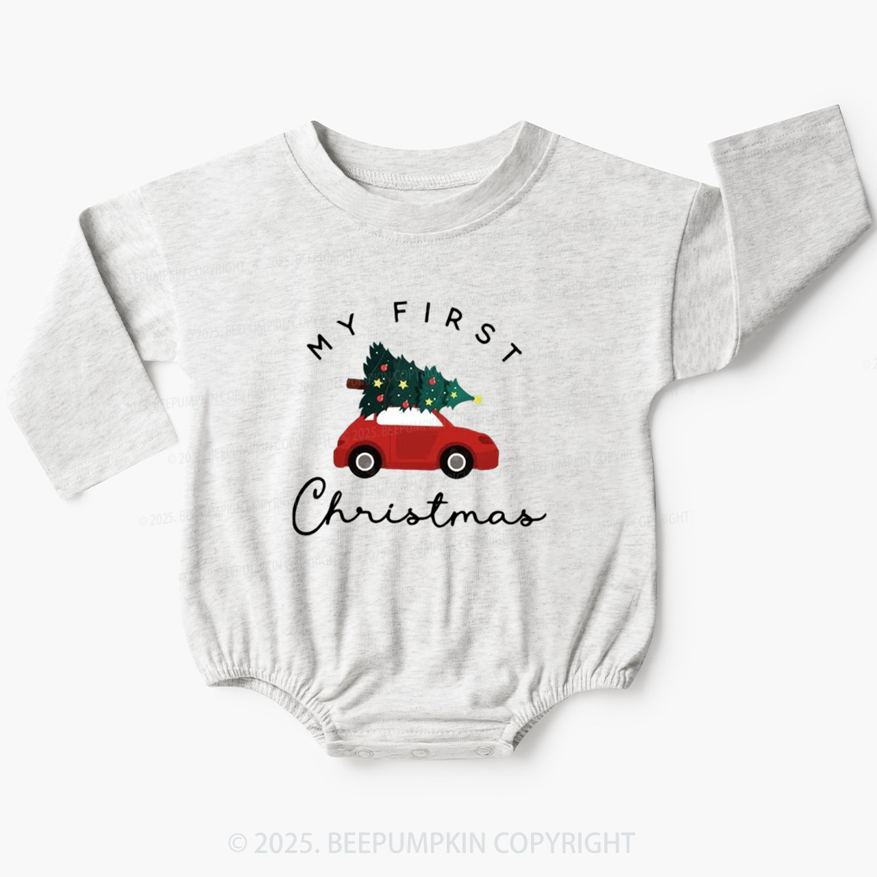 My First Christmas Baby Bubble Romper Beepumpkin