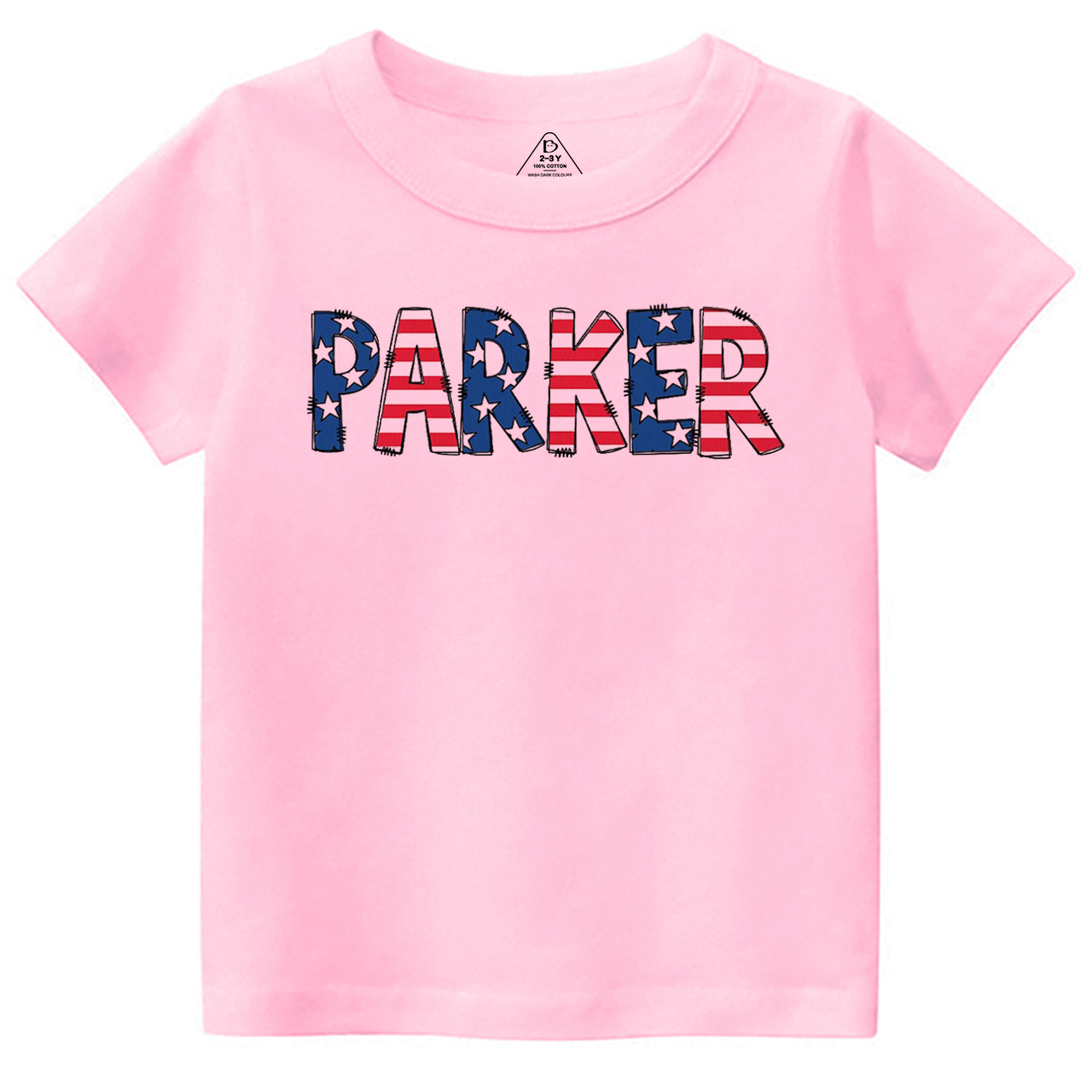 Personalized Name Patriotic Letters Toddler&Kid's Tees Beepumpkin 