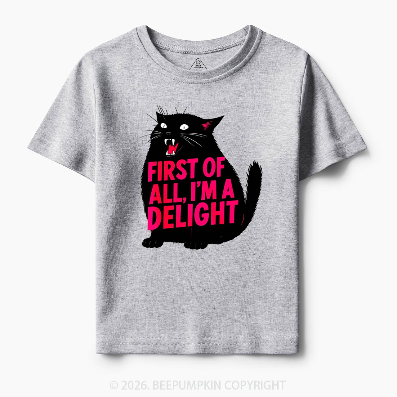 First of All I'm a Delight Black Cat Toddler&Kid's Tees