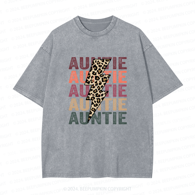 Auntie Leopard Aunt Washed Tees