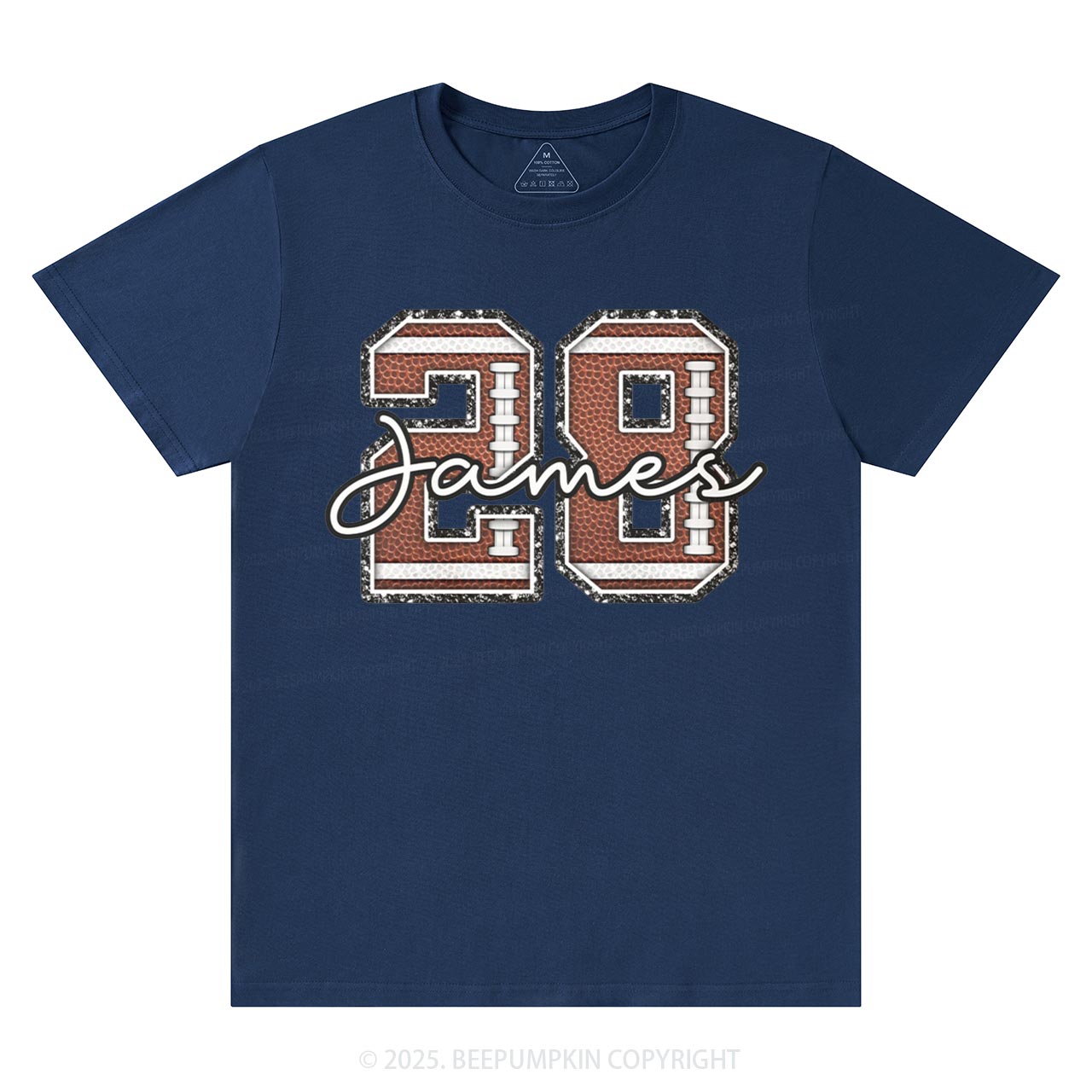 Personalized Football Number Sports Mom T-Shirts Beepumpkin