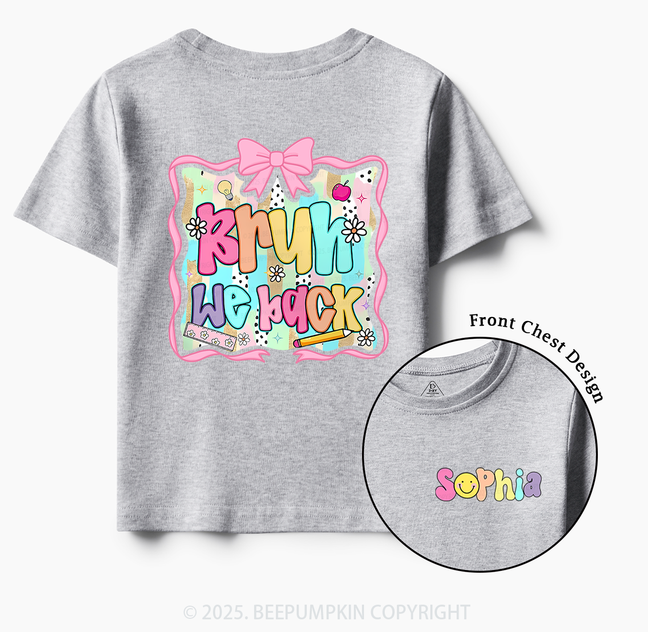 Personalized Bruh We Back Toddler&Kid's Tees Beepumpkin