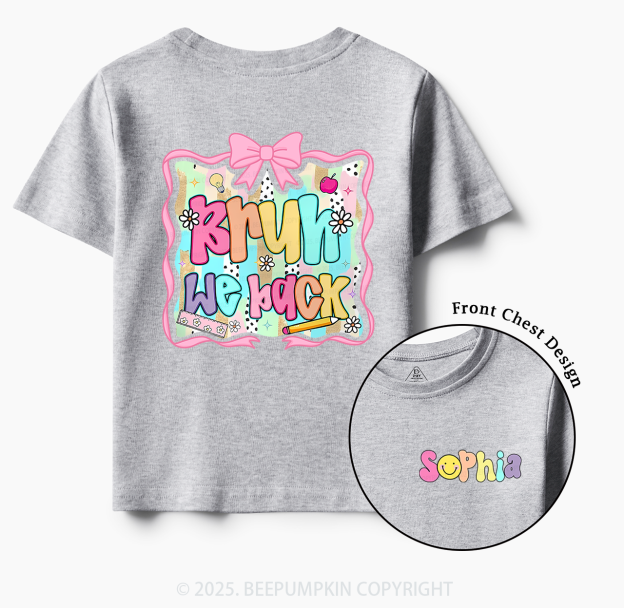 Personalized Bruh We Back Toddler&Kid's Tees Beepumpkin