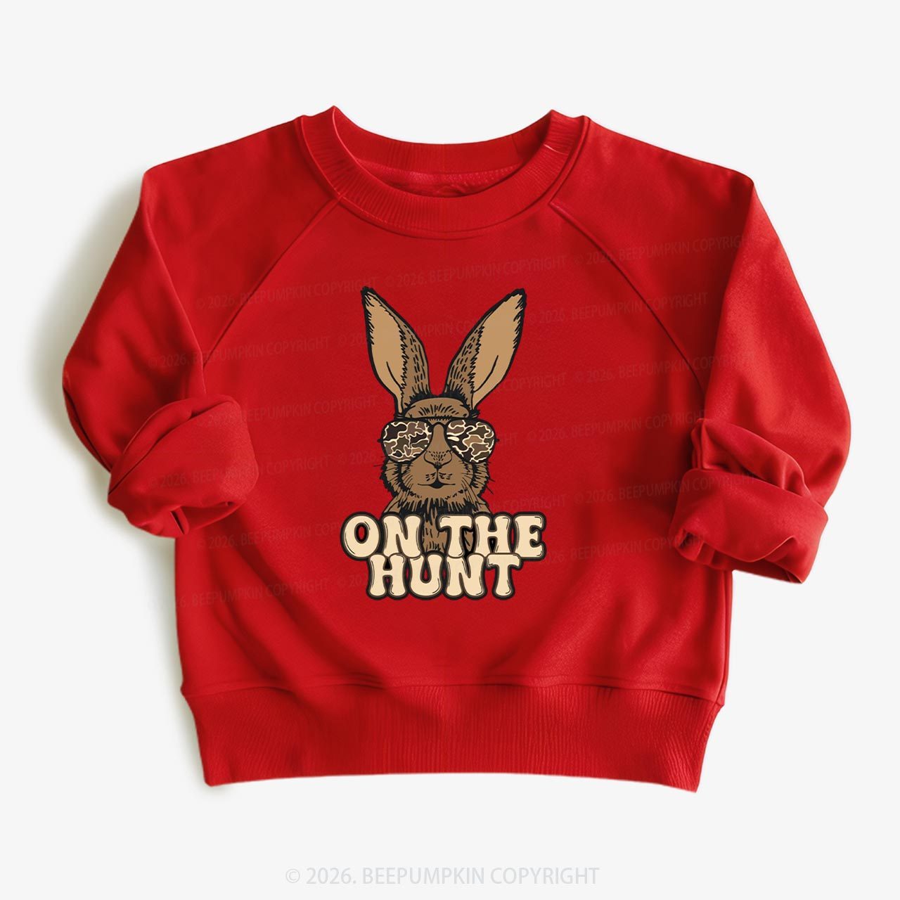 Camo Bunny On The Hunt Kid's Sweatshirt