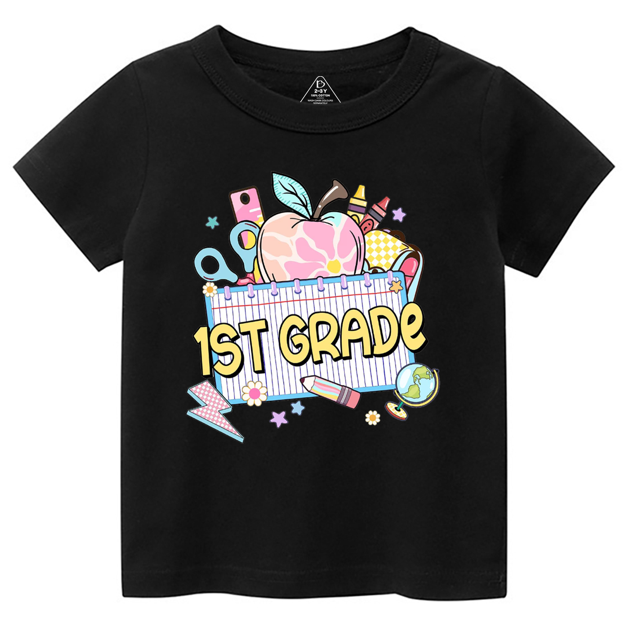 Personalized Pink Apple Back To School Gift Pack Toddler&Kid's Tees Beepumpkin 