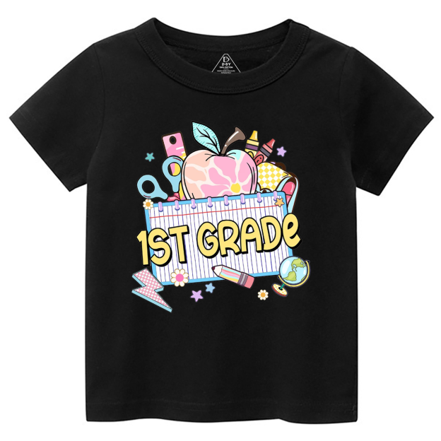 Personalized Pink Apple Back To School Gift Pack Toddler&Kid's Tees Beepumpkin 