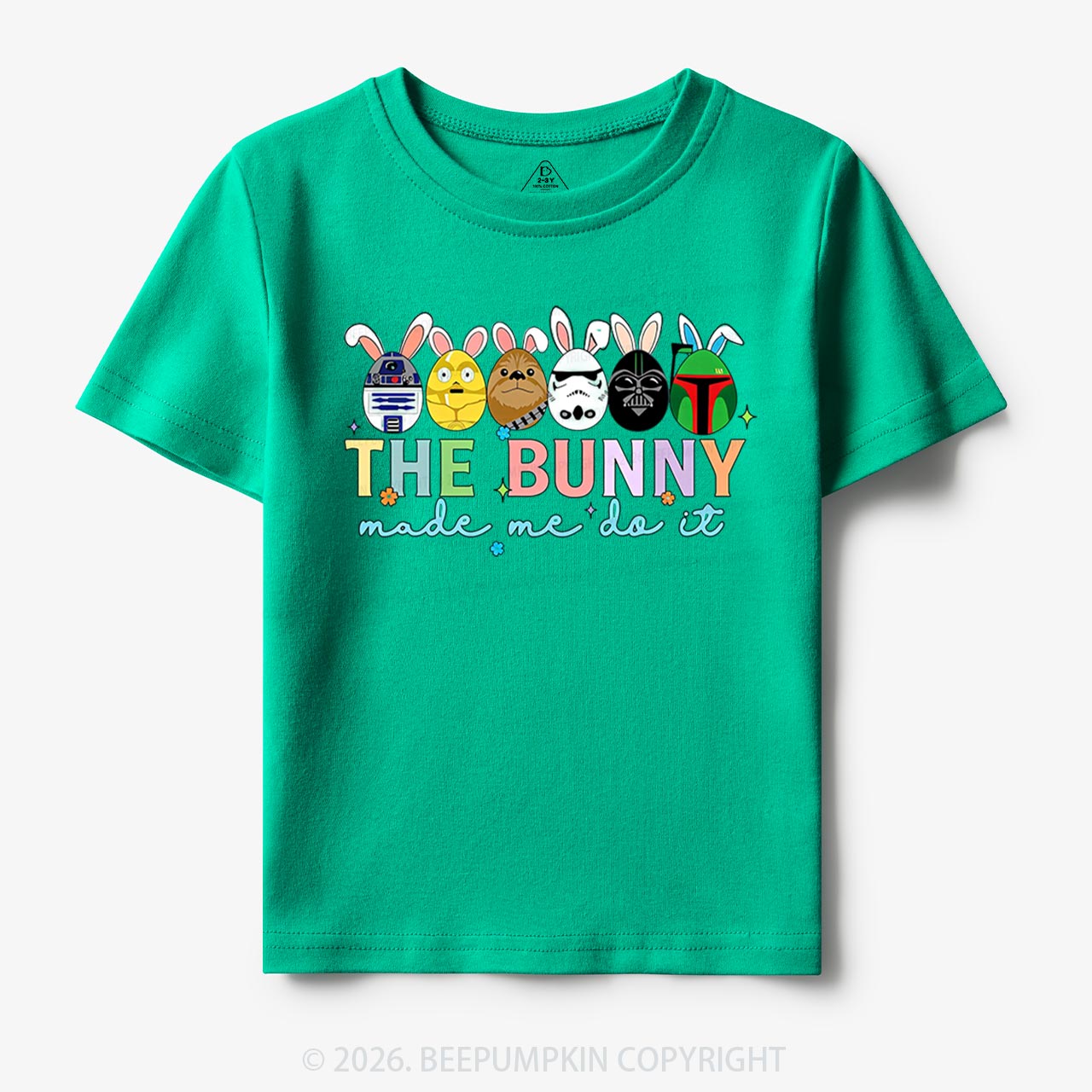 Cute Cartoon Characters Happy Easter Toddler&Kid's Tees Beepumpkin