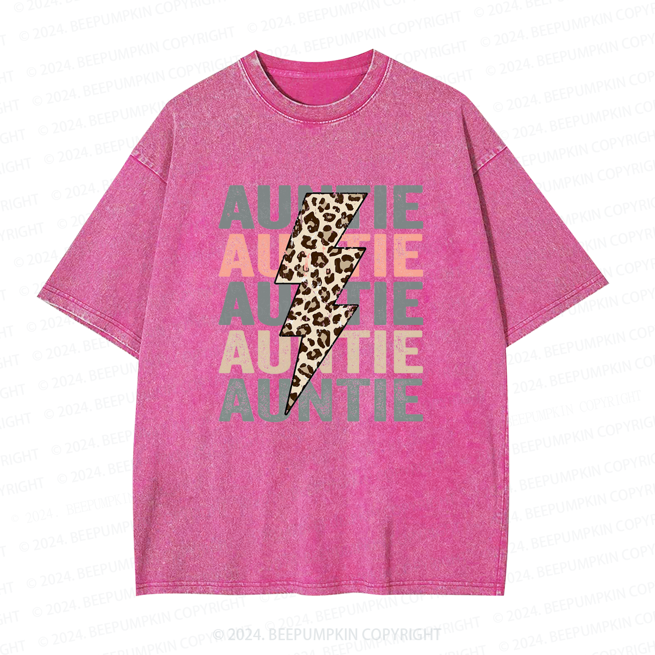 Auntie Leopard Aunt Washed Tees