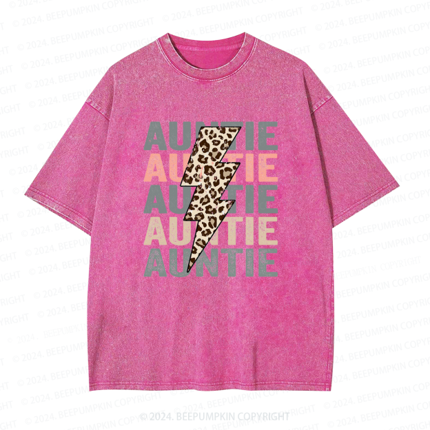 Auntie Leopard Aunt Washed Tees