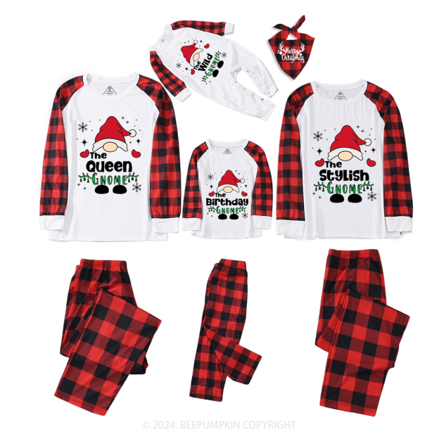 Christmas Custom Gnome Matching Pajamas Beepumpkin