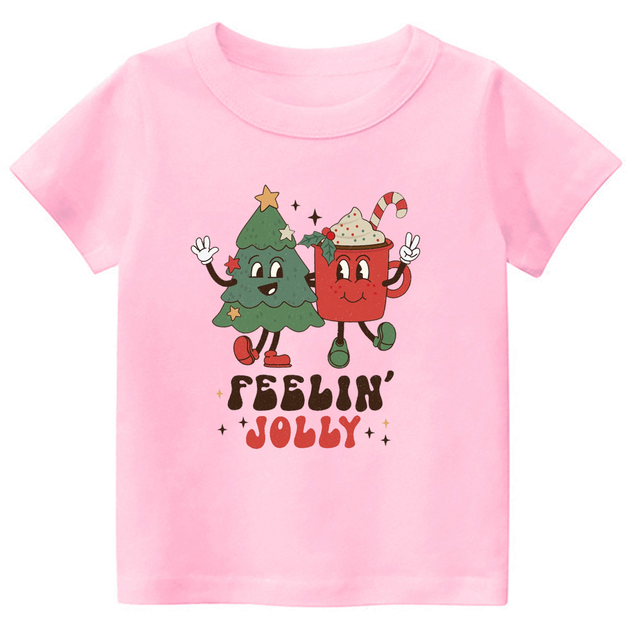 Feelin Jolly Christmas Natural Tees For Kids Beepumpkin