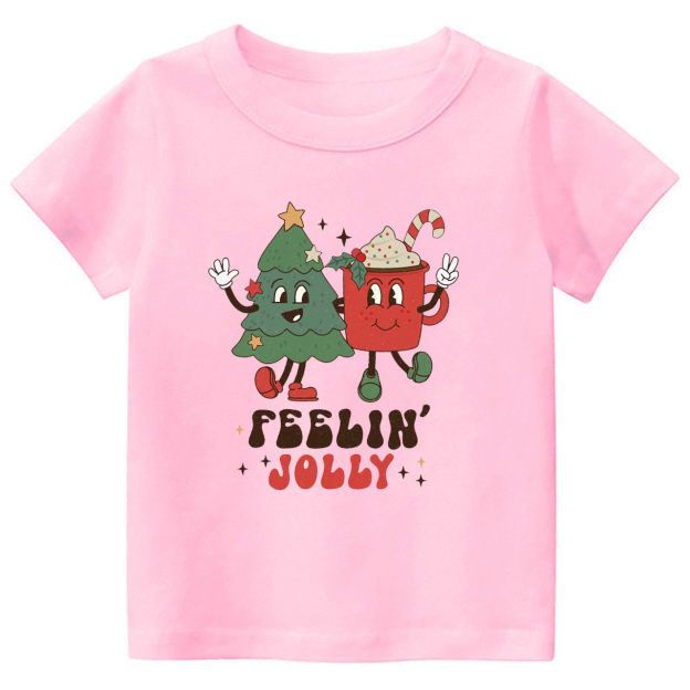 Feelin Jolly Christmas Natural Tees For Kids Beepumpkin