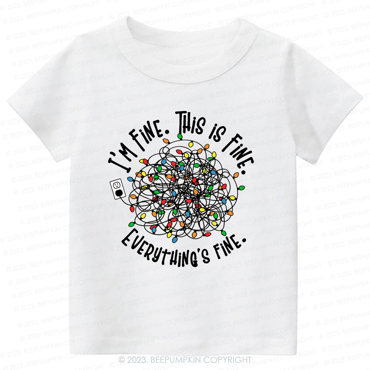 Holiday Christmas Lights Tees For Kids Beepumpkin