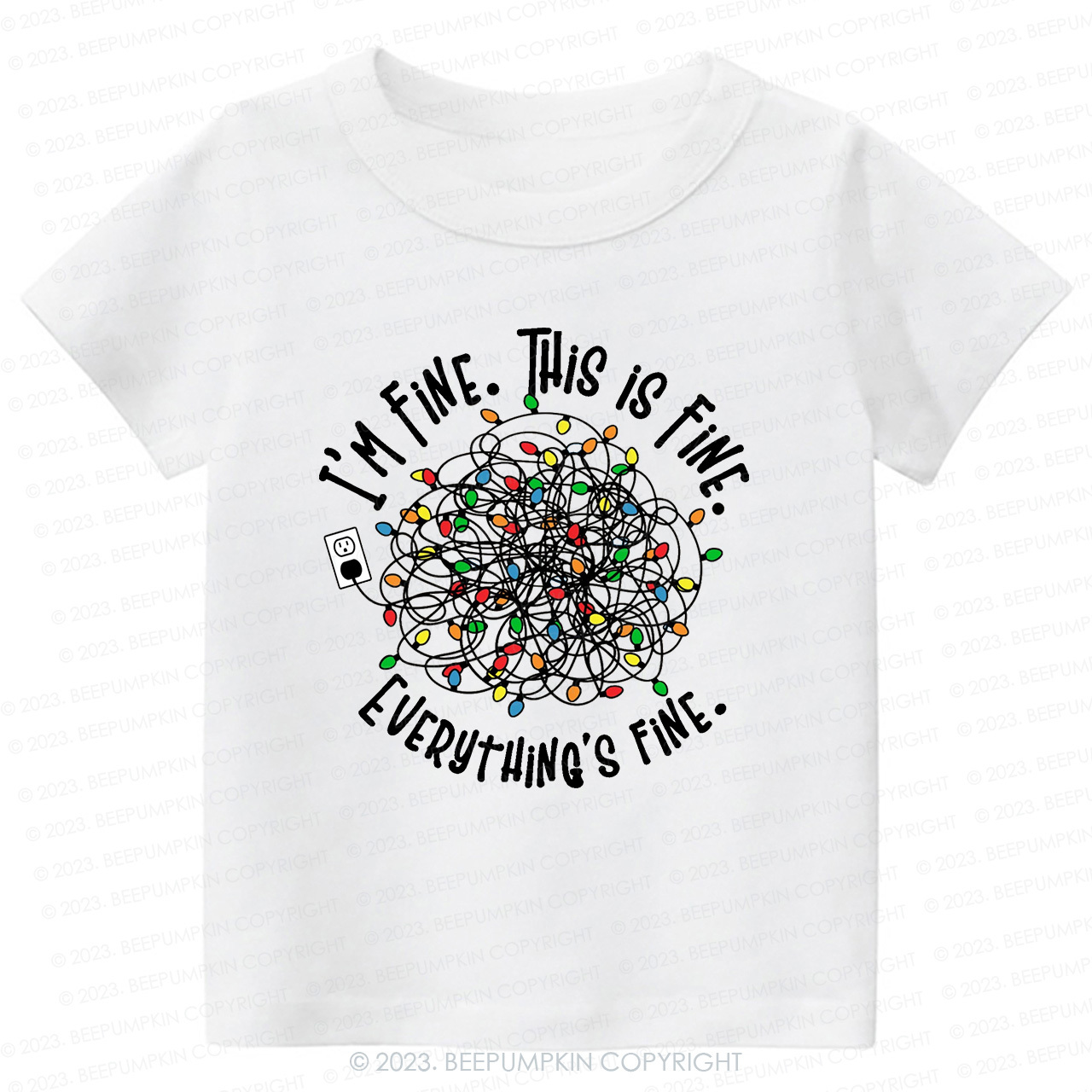 Holiday Christmas Lights Tees For Kids Beepumpkin