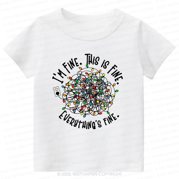 Holiday Christmas Lights Tees For Kids Beepumpkin