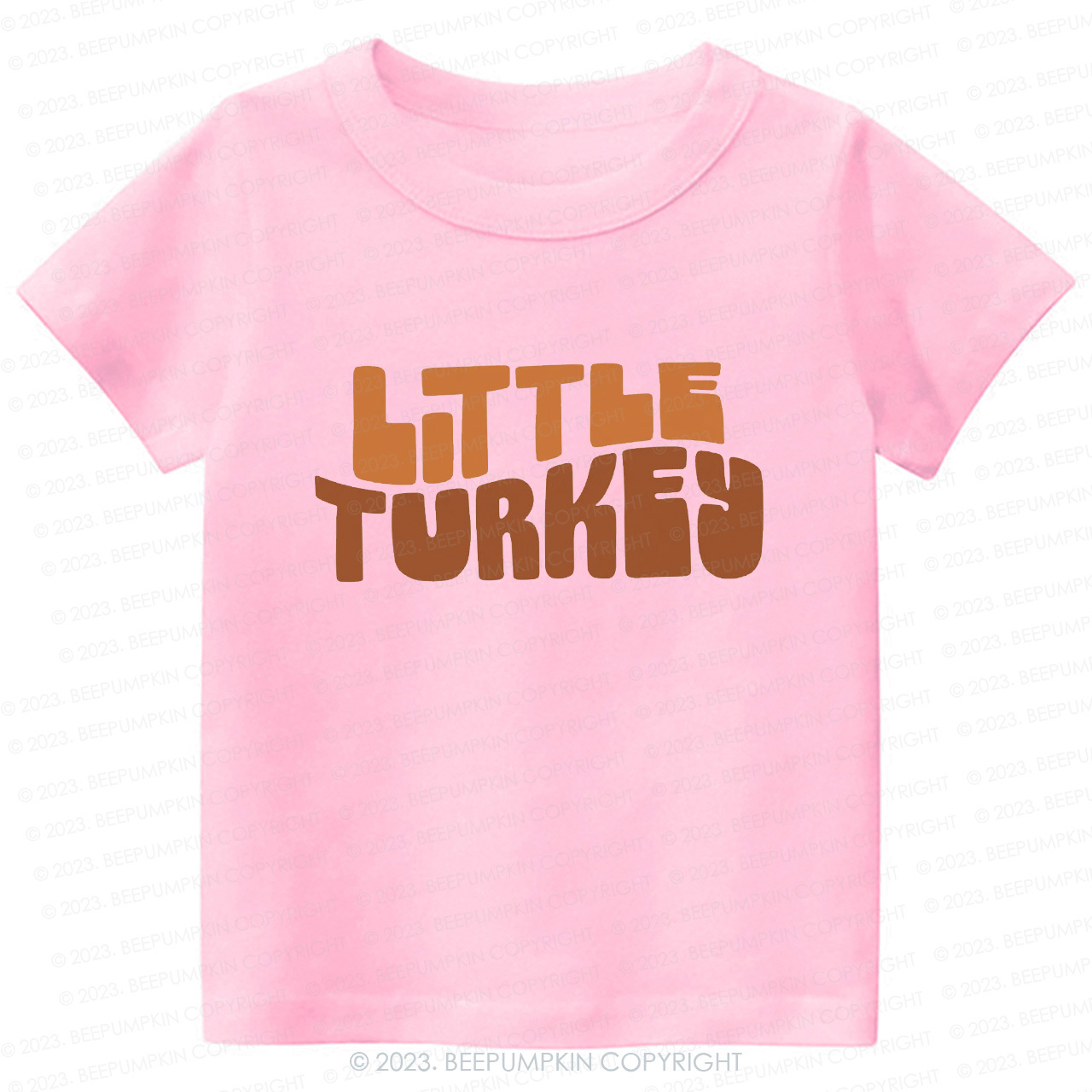 Fall Natural Little Turkey Thanksgiving Kids Tees 