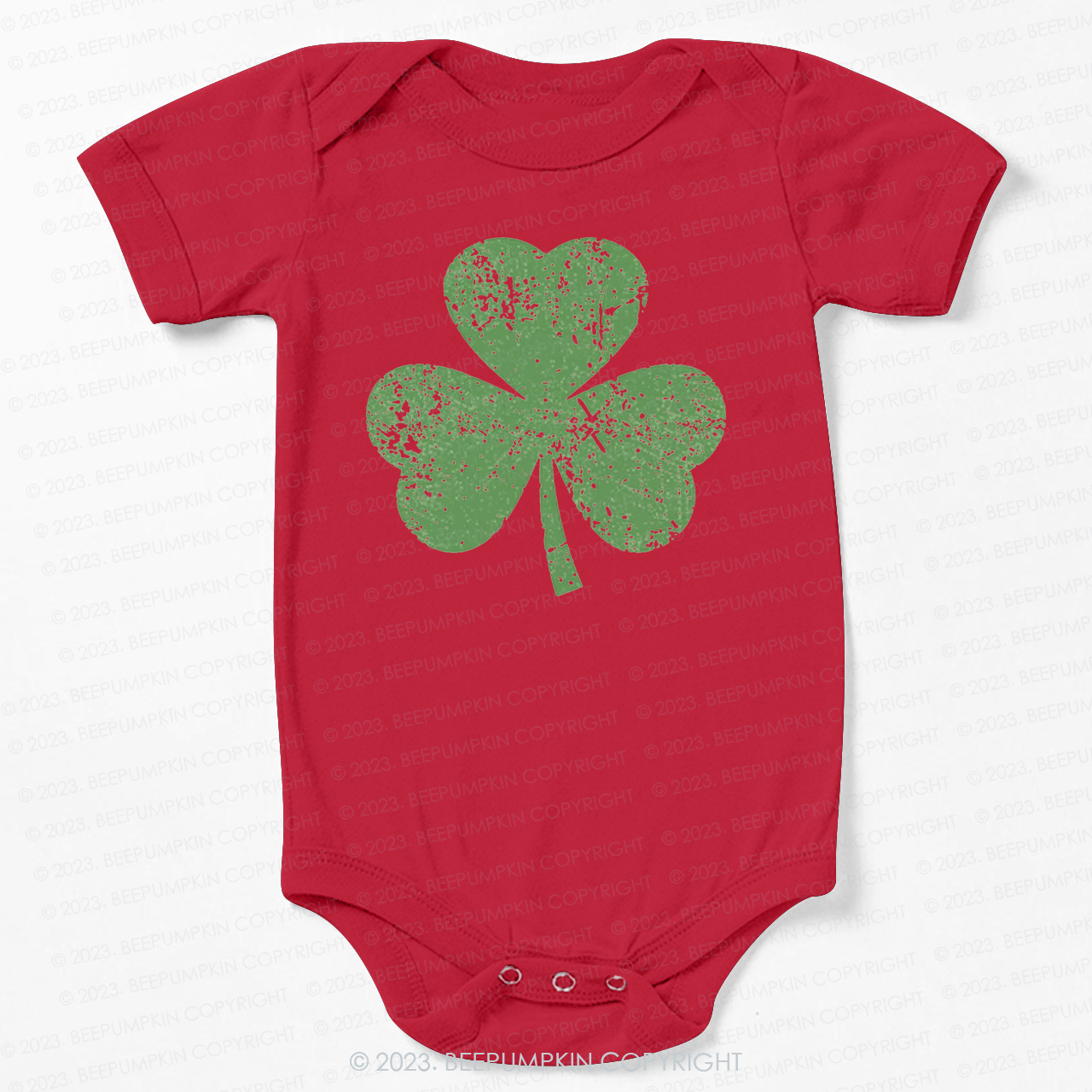 Three Leaves Clover St.Patricks Day Bodysuit For Baby