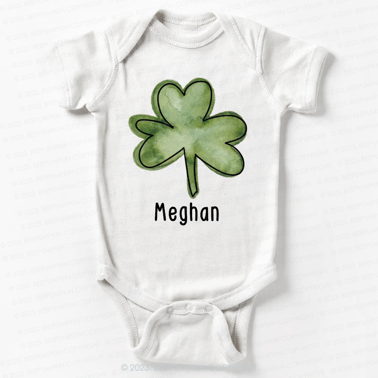 Personalized Shamrock St.Patricks Day Bodysuit For Baby