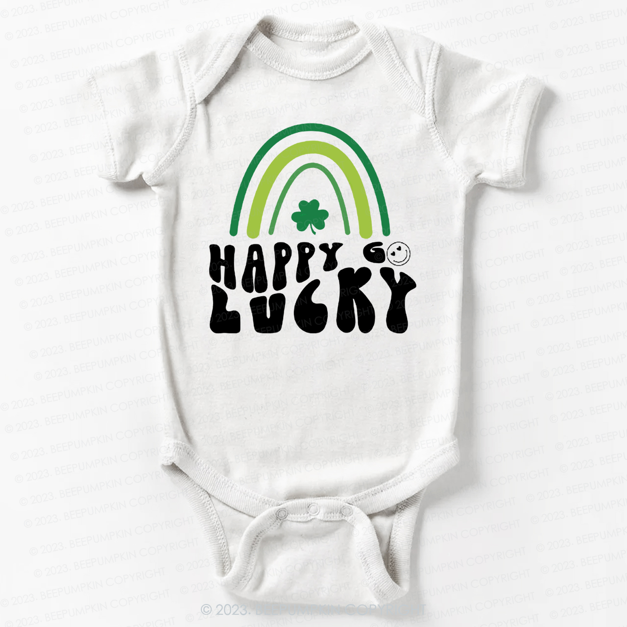 Happy Go lucky St.Patricks Day Bodysuit For Baby