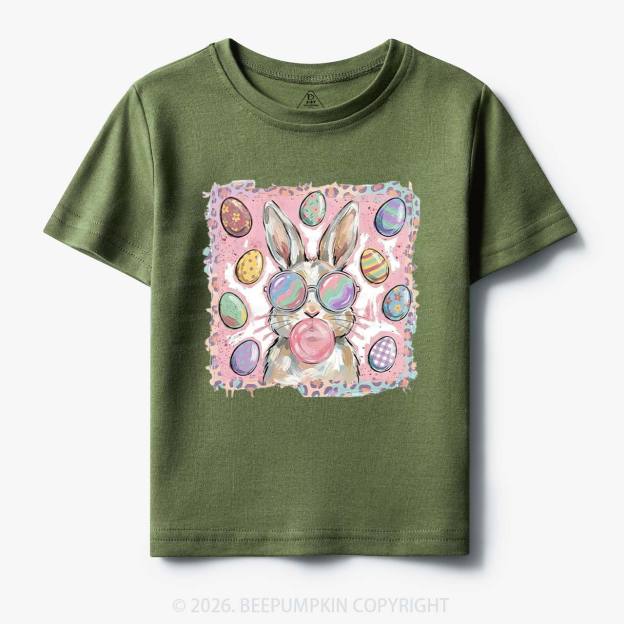 Retro Bubblegum Bunny Colorful Easter Eggs Toddler&Kids Tees
