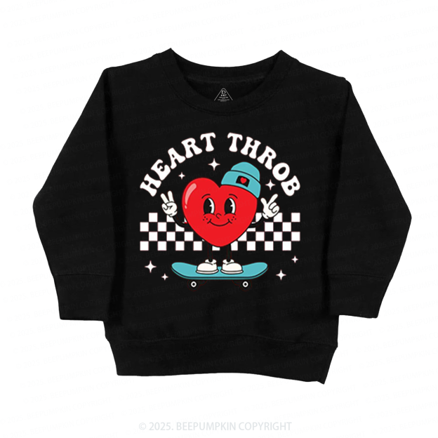 Heart Throb Heart Valentines Day Kids Sweatshirt