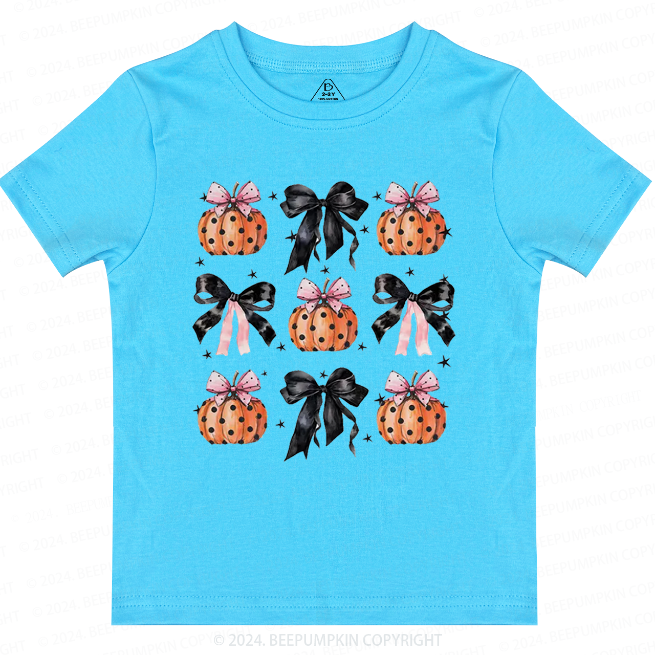 Black Ribbon And Halloween Pumpkins Toddler&Kids Tees 