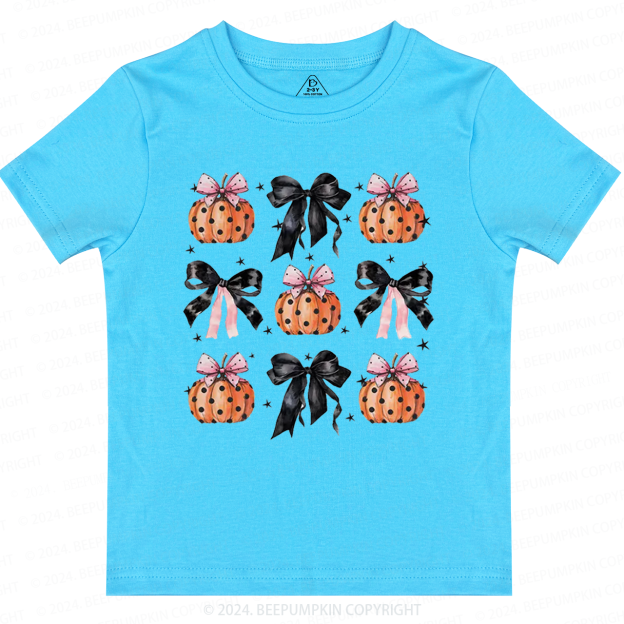 Black Ribbon And Halloween Pumpkins Toddler&Kids Tees 