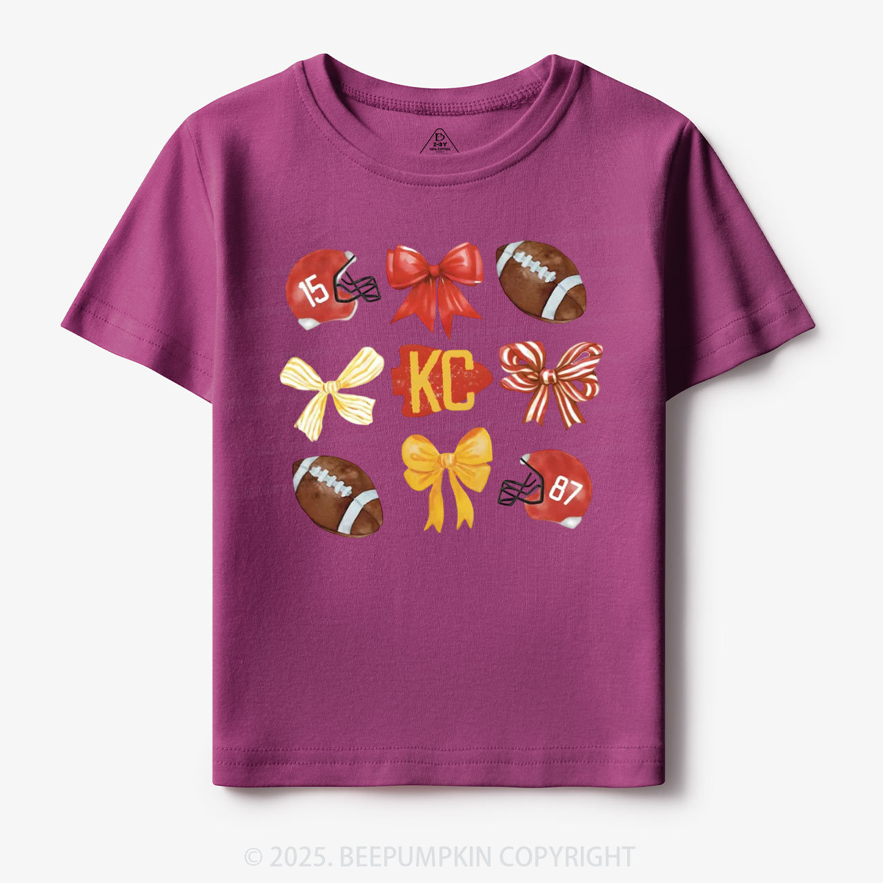 Football Mascots Coquette Toddler&Kid's Tees Beepumpkin