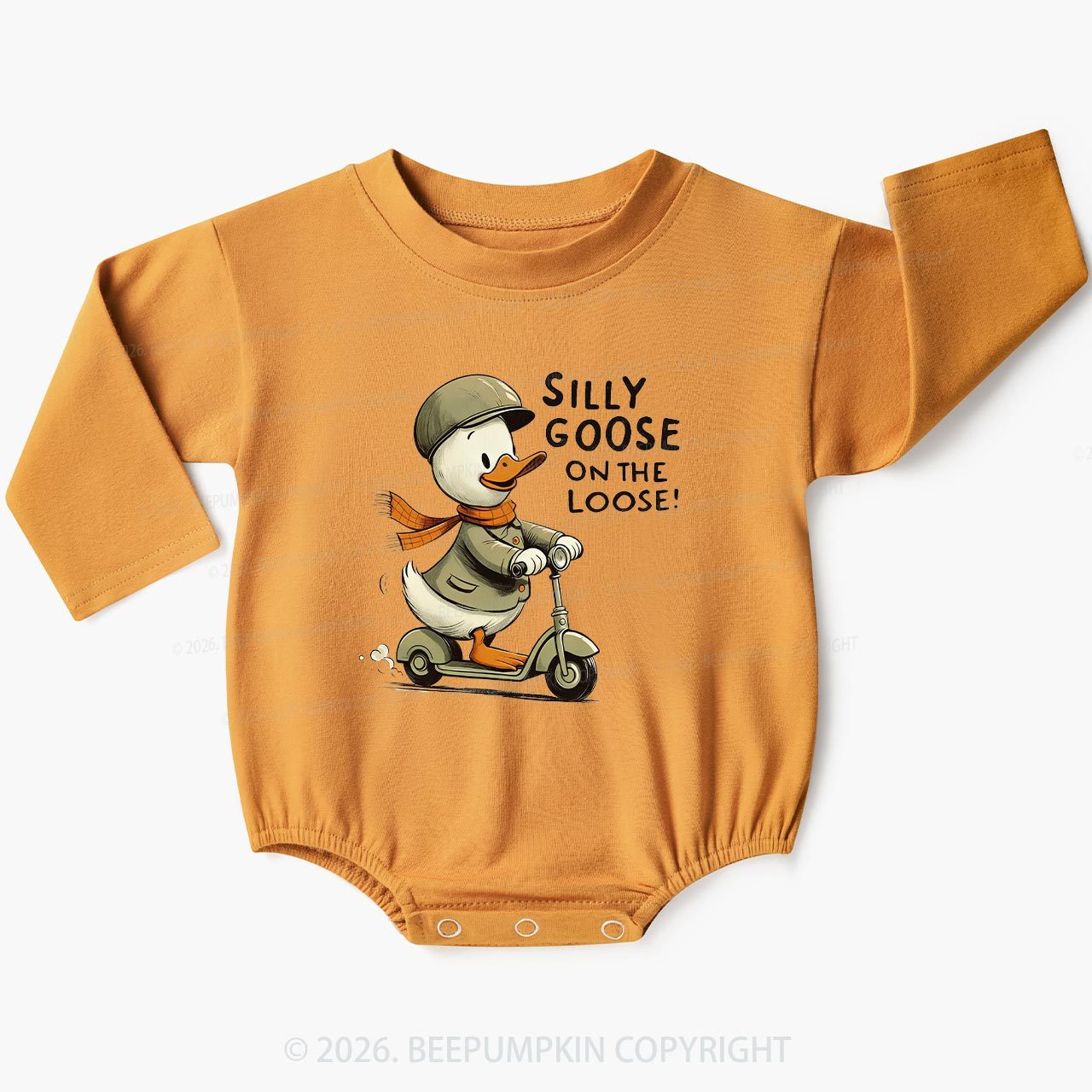  Silly Goose on the Loose Funny Baby Bubble Romper