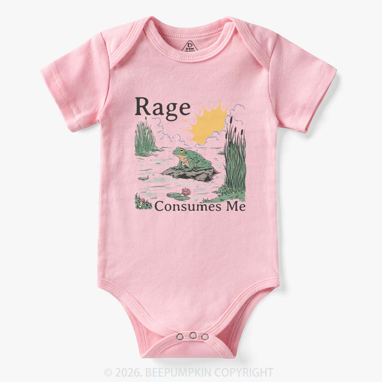 Rage Consumes Me Frog Bodysuit