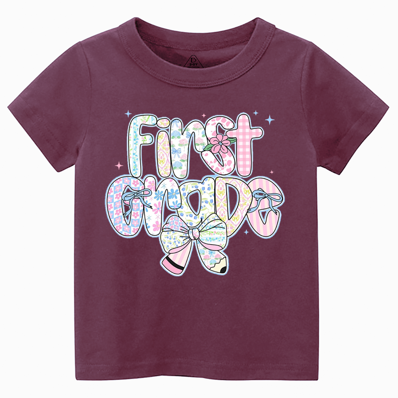 Personalized Preppy Back To School Floral Bundle Toddler&Kid's Tees Beepumpkin 
