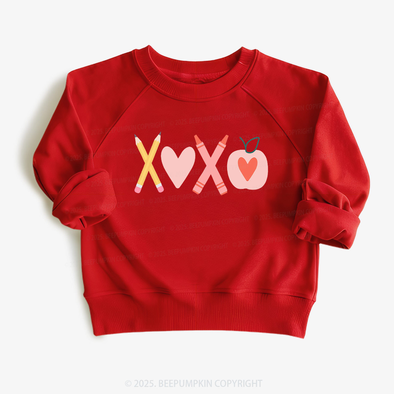Pencils & Crayons Valentine’s Day Kid's Sweatshirt